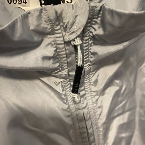 RAINS Track Jacket/Windbreaker In Silver, Size XL - Picture 3 of 6